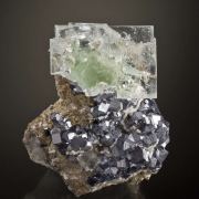 Fluorite on Galena