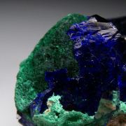 Azurite with Malachite