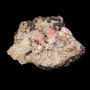 Rhodochrosite on Quartz with Sphalerite