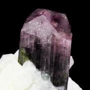 Tourmaline (doubly-terminated) with Albite