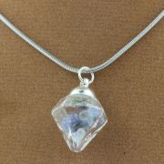 Raw Benitoite necklace.