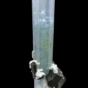 Beryl var. aquamarine, tourmaline