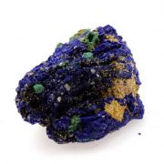 Chessylite ( Azurite ) + Cuprite.