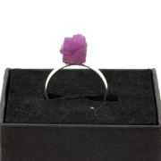 Silver Plated raw Ruby Ring. 12.66 ct.