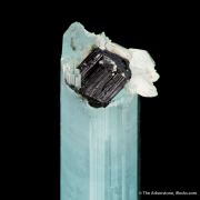 Beryl var. Aquamarine with Garnet inclusions