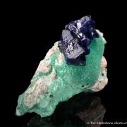 Azurite on Malachite