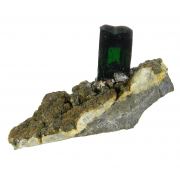 Vivianite with Childrenite, Siderite and Paravauxite