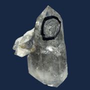 Quartz (Smoky enhydro)