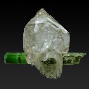 Tourmaline elbaite, quartz