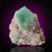 Fluorite  on Quartz