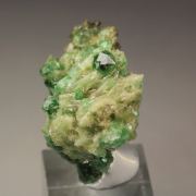 gem GARNET var. GROSSULAR with GREEN CHROMIAN PHANTOMS, DIOPSIDE