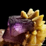 Fluorite and Calcite (both fluorescent)