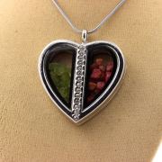 Raw Spinel + Peridot necklace.