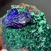 Brochantite, azurite, cuprite