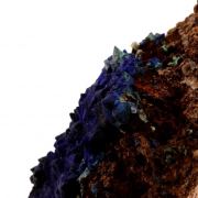 Azurite + Tetrahedrite.