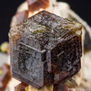 Andradite on Orthoclase