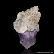 Calcite on Amethyst