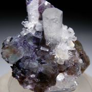 Goshenite on Fluorite