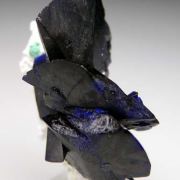 Azurite, Malachite on Dickite