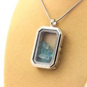 Raw Paraiba Apatite necklace.