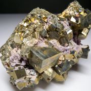 Fluorite on Pyrite