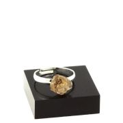 Silver Plated raw petroleum Quartz Ring. 9.31 ct.