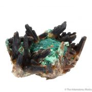 Malachite with Quartz