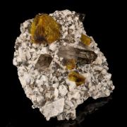 Helvite on Microcline with Quartz