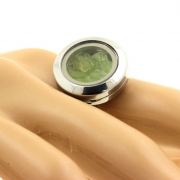 Raw Peridot Ring.