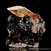 Calcite on Sphalerite, with Dolomite