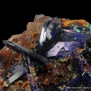 Azurite with Malachite