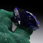 Azurite on Malachite