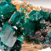 Dioptase on Quartz