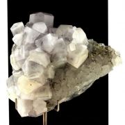 Calcite, Pyrite, Fluorite.