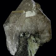 Quartz (smoky) with Pyrite