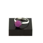 Silver Plated raw Ruby Ring. 9.71 ct.