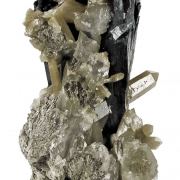 Ilvaite With Quartz Included By Hedenbergite