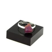 Silver Plated raw Ruby Ring. 9.83 ct.