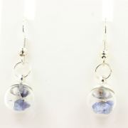 Raw Benitoite earrings.