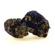 Chessylite (Azurite) + Cuprite.