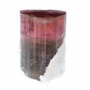 Tourmaline / (Multicolor) / with Stilbite