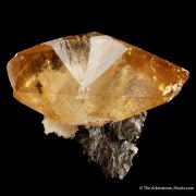 Calcite on Sphalerite with Baryte