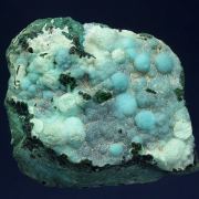 Gem Chrysocolla with Malachite and Tenorite