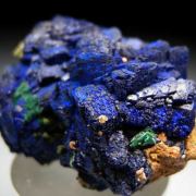 Malachite after Cuprite on Azurite