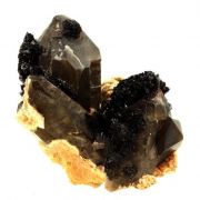 Goethite, Smoky Quartz.