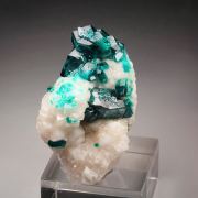 gemmy DIOPTASE, CALCITE