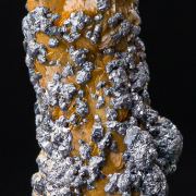 Galena on Calcite stalactite