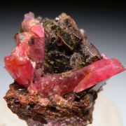 Rhodonite on Hedenbergite