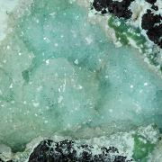 Chrysocolla covered with Quartz