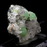 Prehnite, Calcite, Quartz.